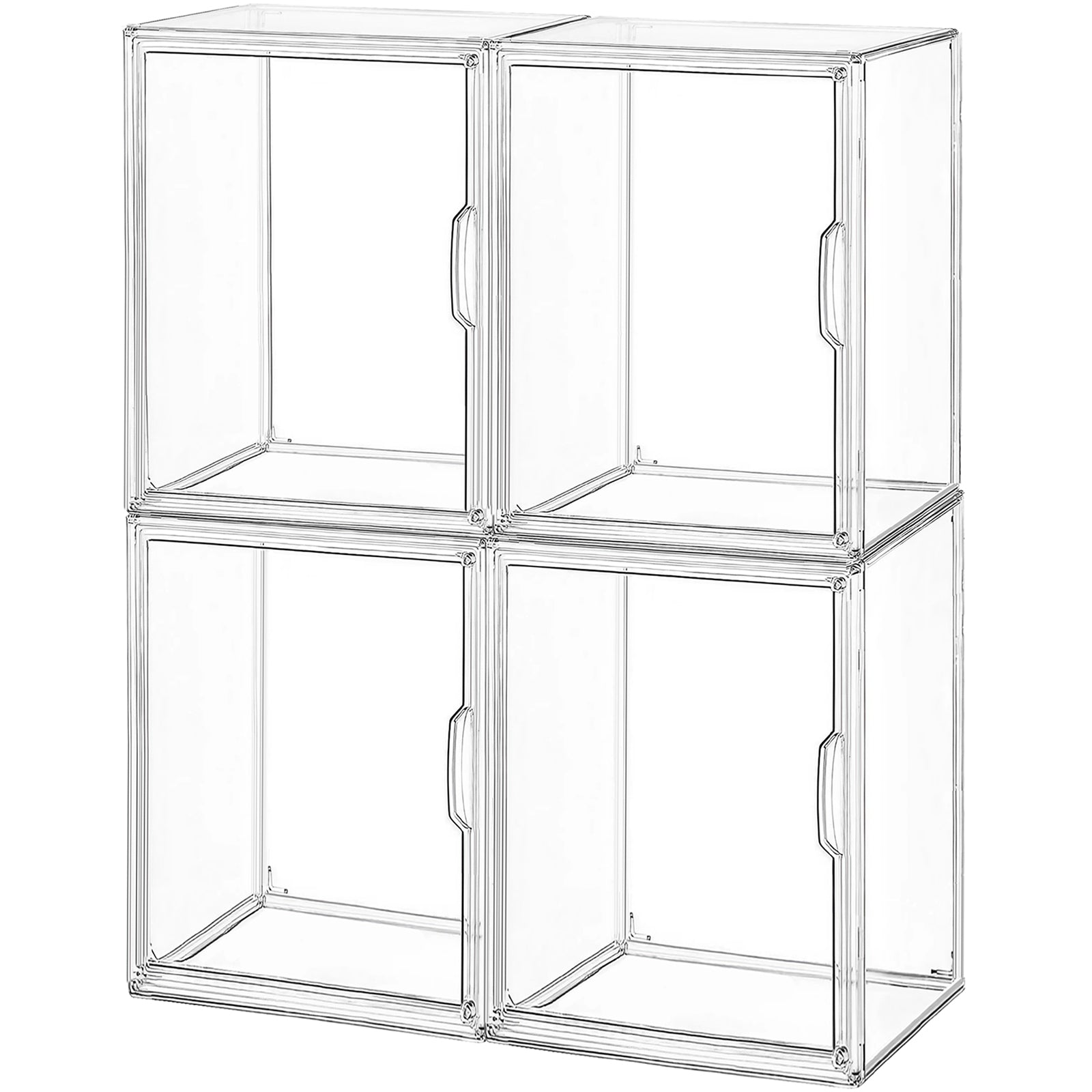 KYOSER フィギュアケース マグネット式 36×22×27cm ビッグサイズ コレクションケース組 組立て式 磁石付き開閉扉 プラモデル 堅固 防汚れ 手袋 クリーニングクロス付き フィギュア収納