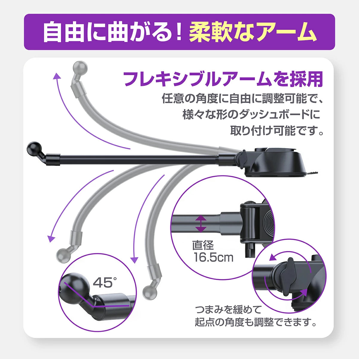 KYOSER タブレットホルダー 車 ipad 車載ホルダー 車載タブレットホルダー 360度回転 車載 ipad ホルダー スマホホルダー 運転席 タブレット スタンド 7-12.9 強力真空吸盤