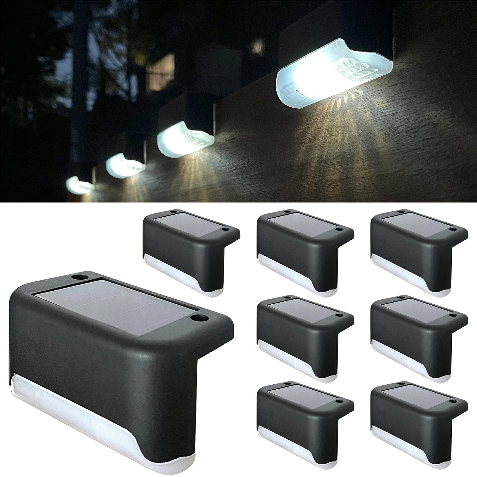 KYOSER ソーラーライト ガーデンライト 8個セット LEDライト 太陽光発電 階段 防水 ソーラー式 屋外 アウトドア ソーラーランプ