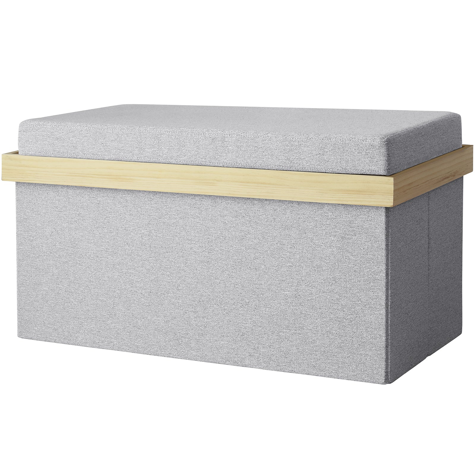 KYOSER 収納スツール【椅子 テーブルにもなれる!】4way オットマン 収納ボックス ダブルサイズ 2人掛け 収納ベンチ 椅子 幅76cm×奥行38×高さ40cmサイズ