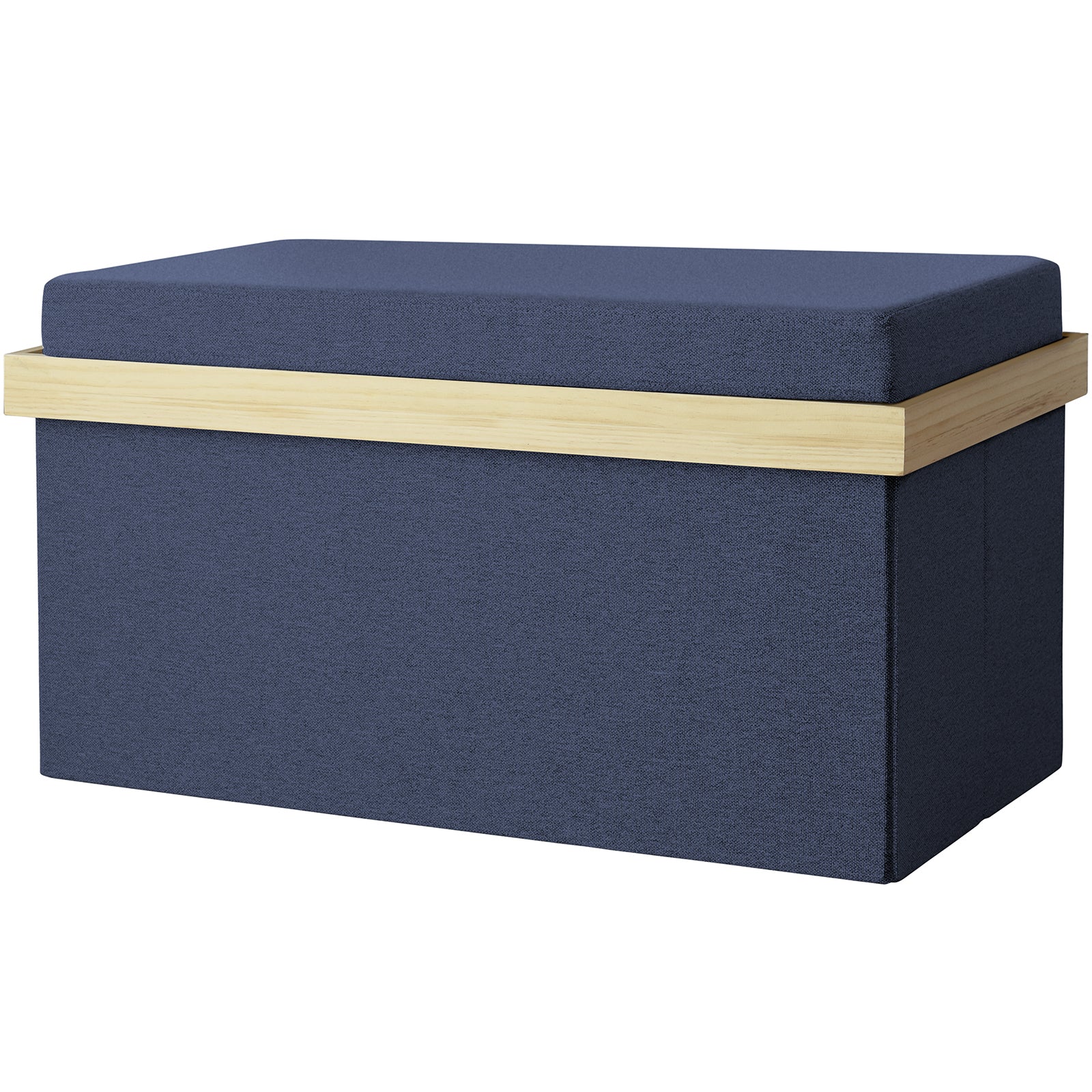 KYOSER 収納スツール【椅子 テーブルにもなれる!】4way オットマン 収納ボックス ダブルサイズ 2人掛け 収納ベンチ 椅子 幅76cm×奥行38×高さ40cmサイズ