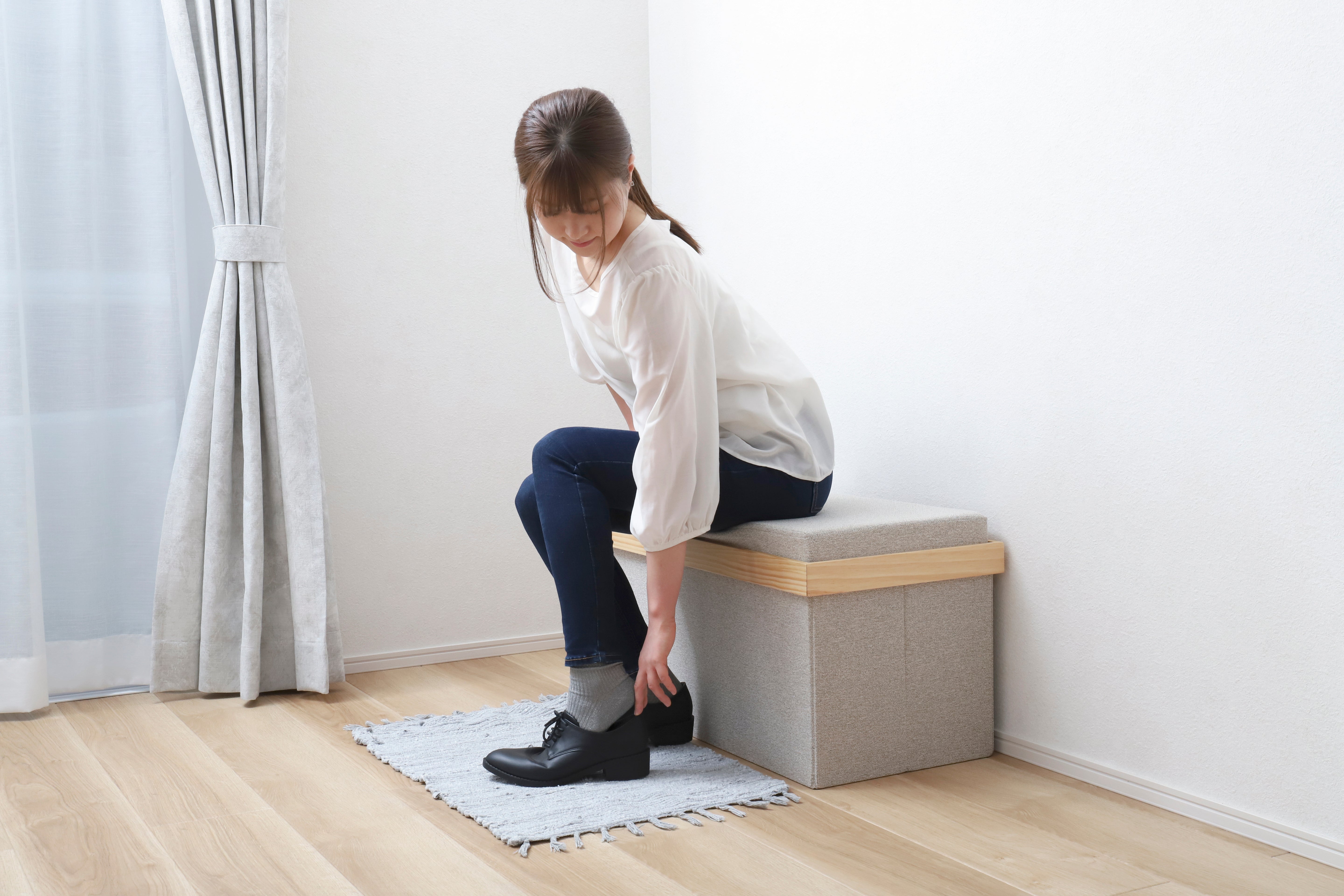 KYOSER 収納スツール【椅子 テーブルにもなれる！】4way オットマン 収納ボックス ダブルサイズ 2人掛け 収納ベンチ 椅子 幅76cm×奥行38×高さ40cmサイズ