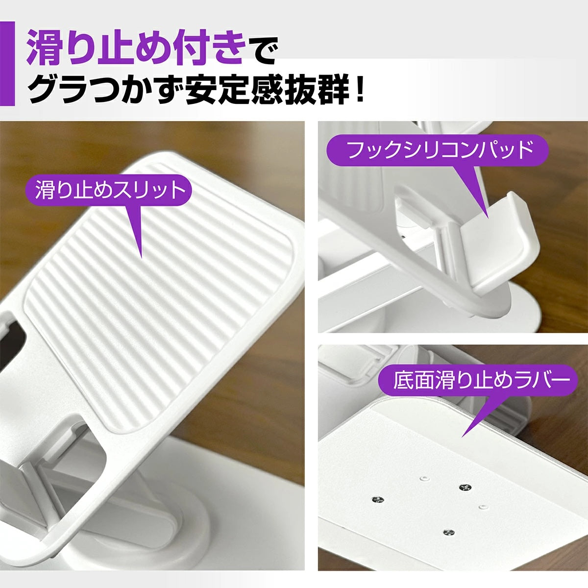 KYOSER タブレットスタンド iPad スタンド スマホ 折り畳み式 360°回転可能 卓上置き コンパクト 滑り止め 立て 置き台 縦置き レジ iPad mini 1 2 3 4 6 Air Pro 9.7 10.5 11 12.9