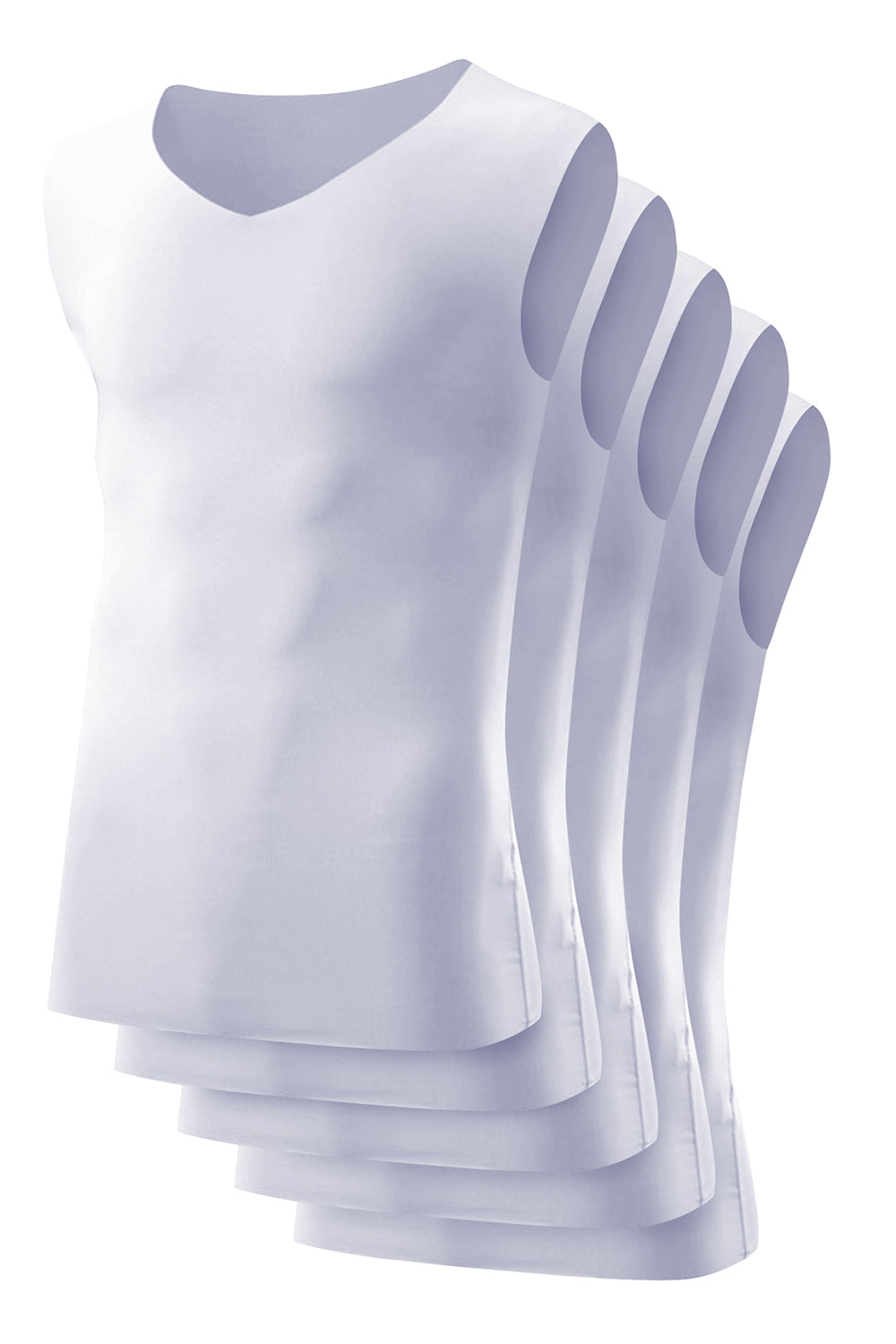 HAFOS インナーシャツ メンズ タンクトップ 5枚組 Vネック シームレス 縫い目がない スリム Tシャツ 速乾 肌着 M~2XL